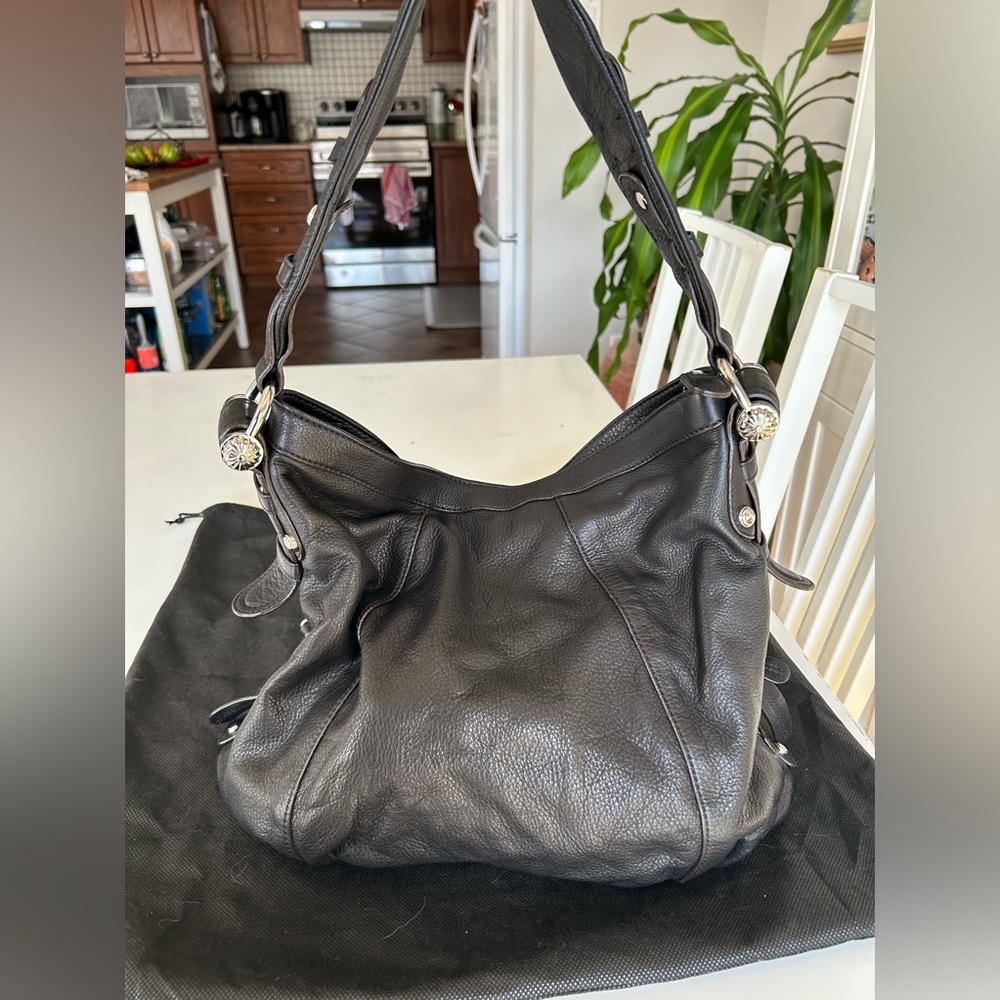 B. Makowsky Black Leather Bag - never used